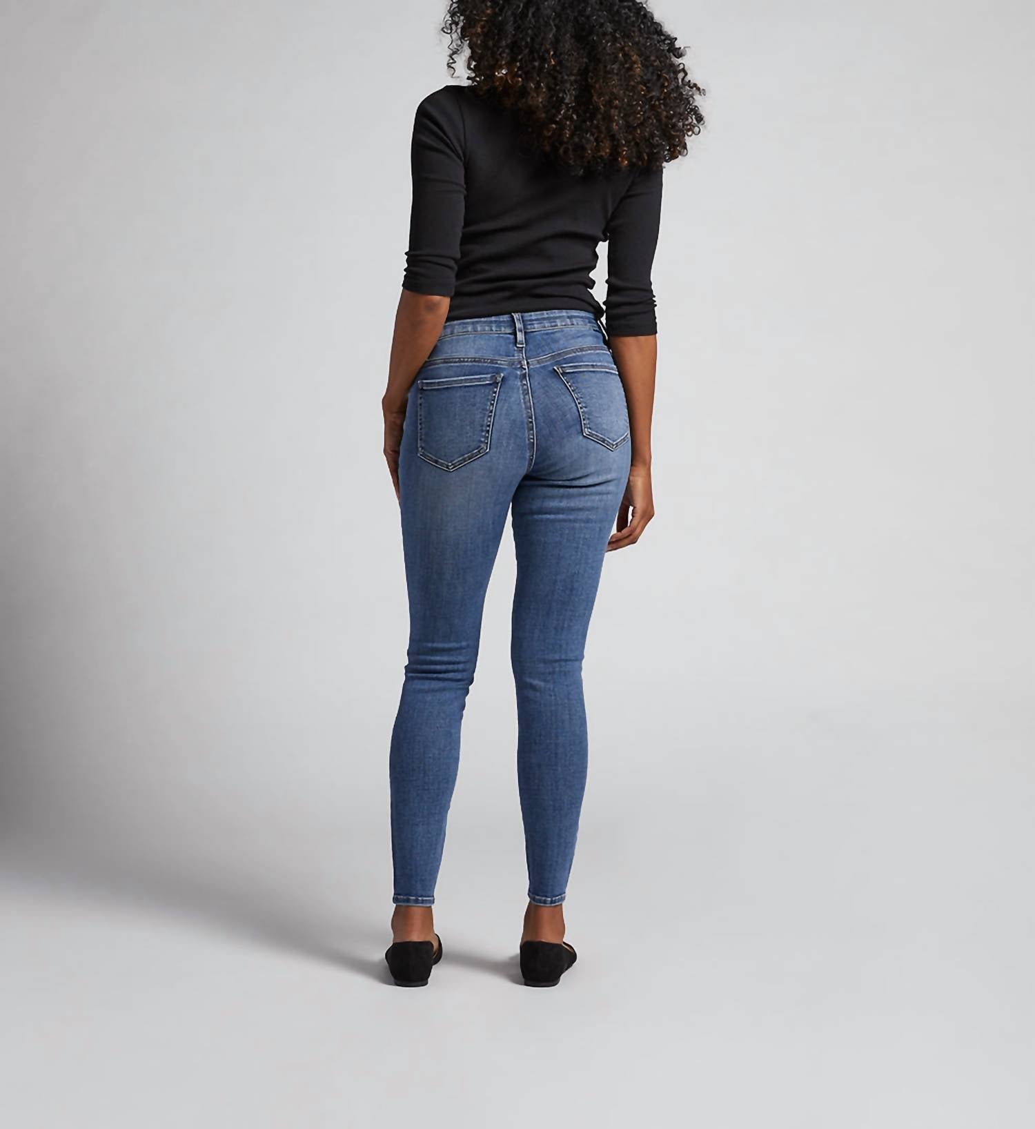 Jag - Cecilia Mid Rise Skinny Jeans - blue - clothing - cotton - blend