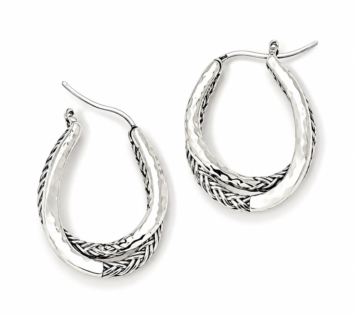 Jai - Legacy & Hammered Hoop Earrings