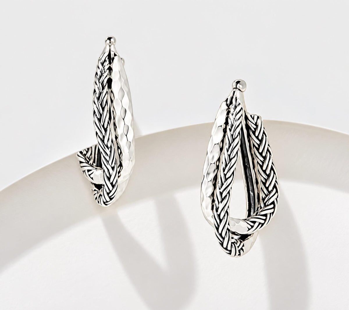 Jai - Legacy & Hammered Hoop Earrings