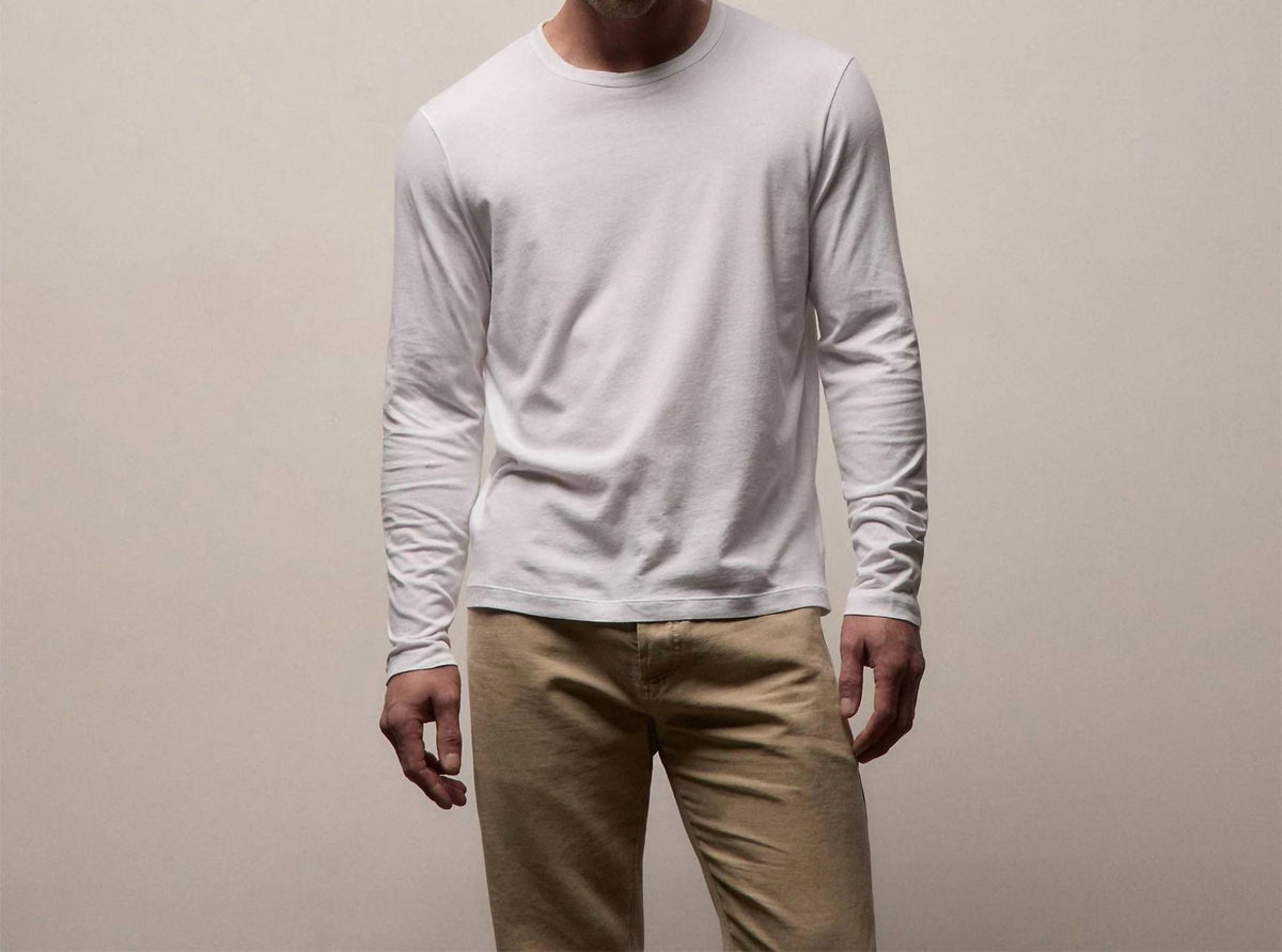 James Perse - Long Sleeve Brushed Jersey Crew Tee