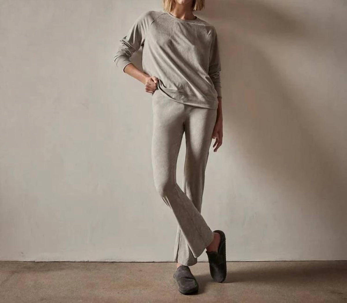 James Perse - Stretch Velvet Sweatshirt