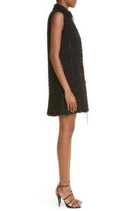 Jason Wu - Fringe Tweed Mini Dress - black - clothing - dresses