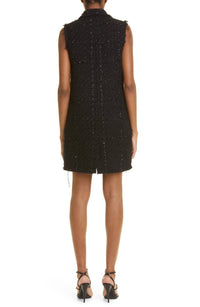 Jason Wu - Fringe Tweed Mini Dress - black - clothing - dresses