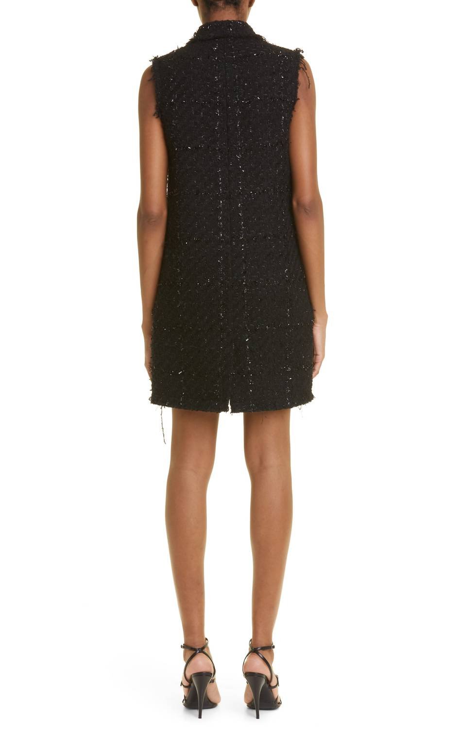 Jason Wu - Fringe Tweed Mini Dress - black - clothing - dresses