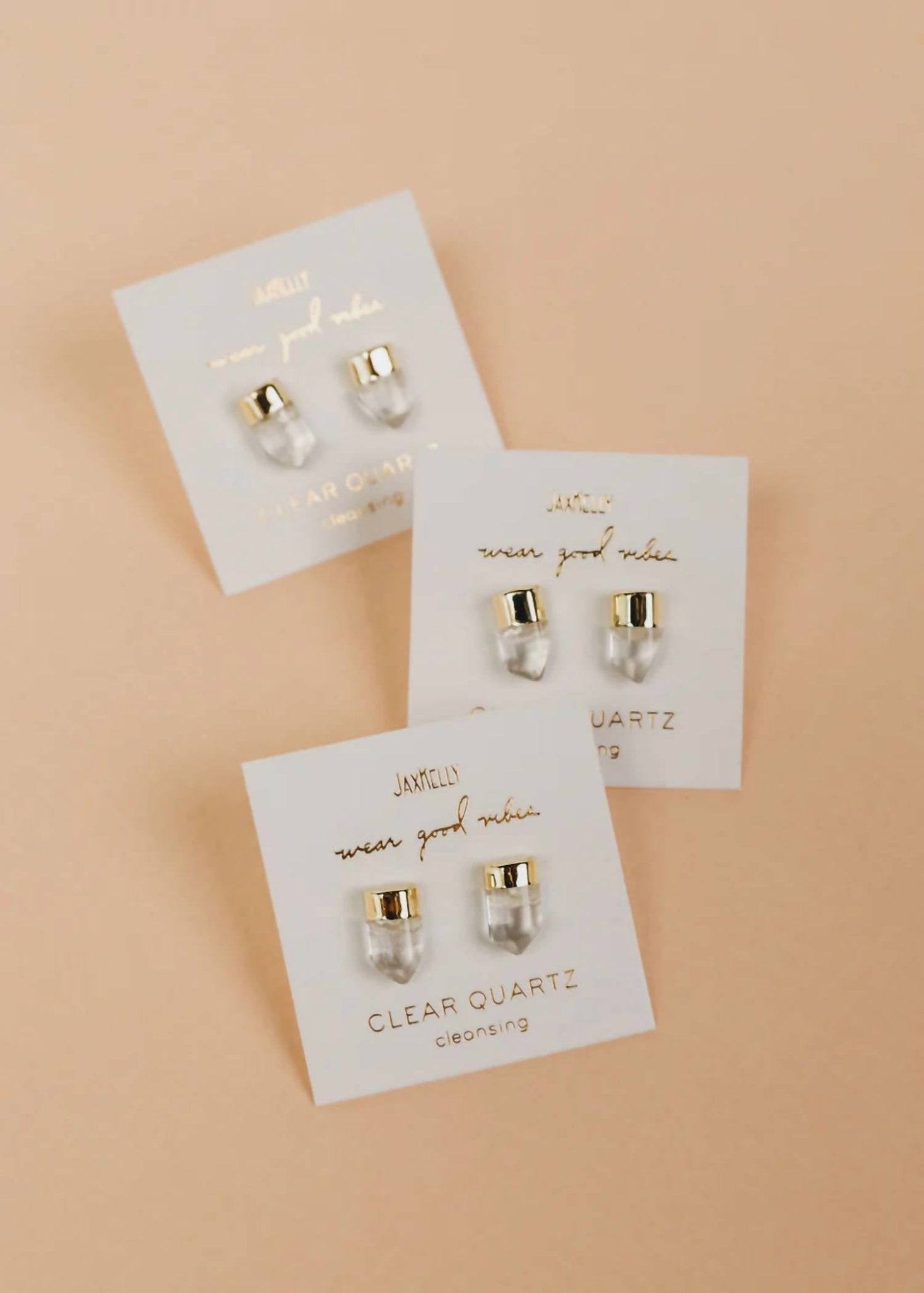 Jaxkelly - Gold Dip Earrings - earrings - jewelry - white