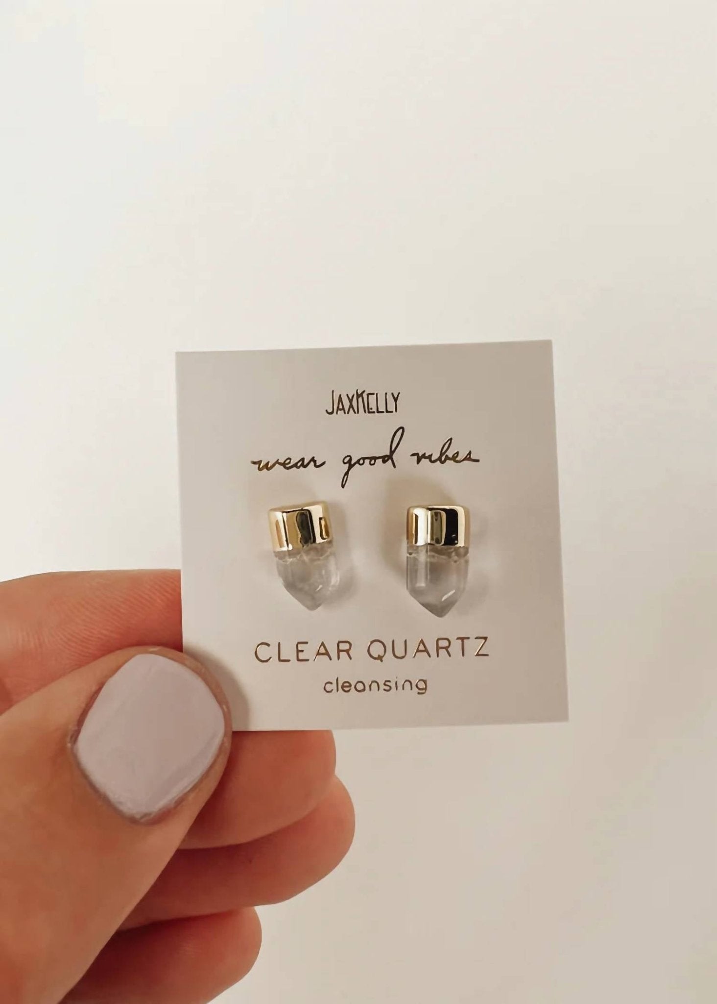 Jaxkelly - Gold Dip Earrings - earrings - jewelry - white