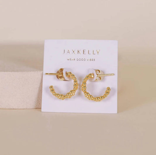 Jaxkelly - Women's Petite Flower Earrings - earrings - gold - jewelry