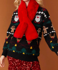 Jayley - Faux Fur Keyhole Scarf