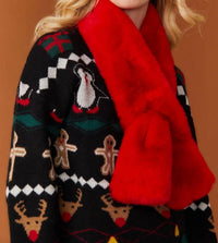 Jayley - Faux Fur Keyhole Scarf