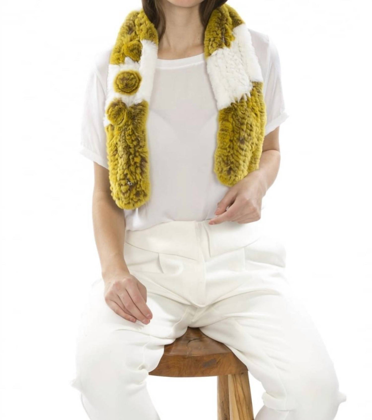 Jayley - Multi Coney Rabbit Fur Scarf