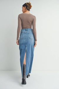 Jbd. - Abby Maxi Denim Skirt - blue - clothing - long - skirts