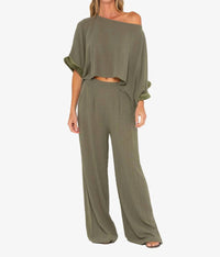 Jbq - Avia One Shoulder Top - blouses - clothing - cotton