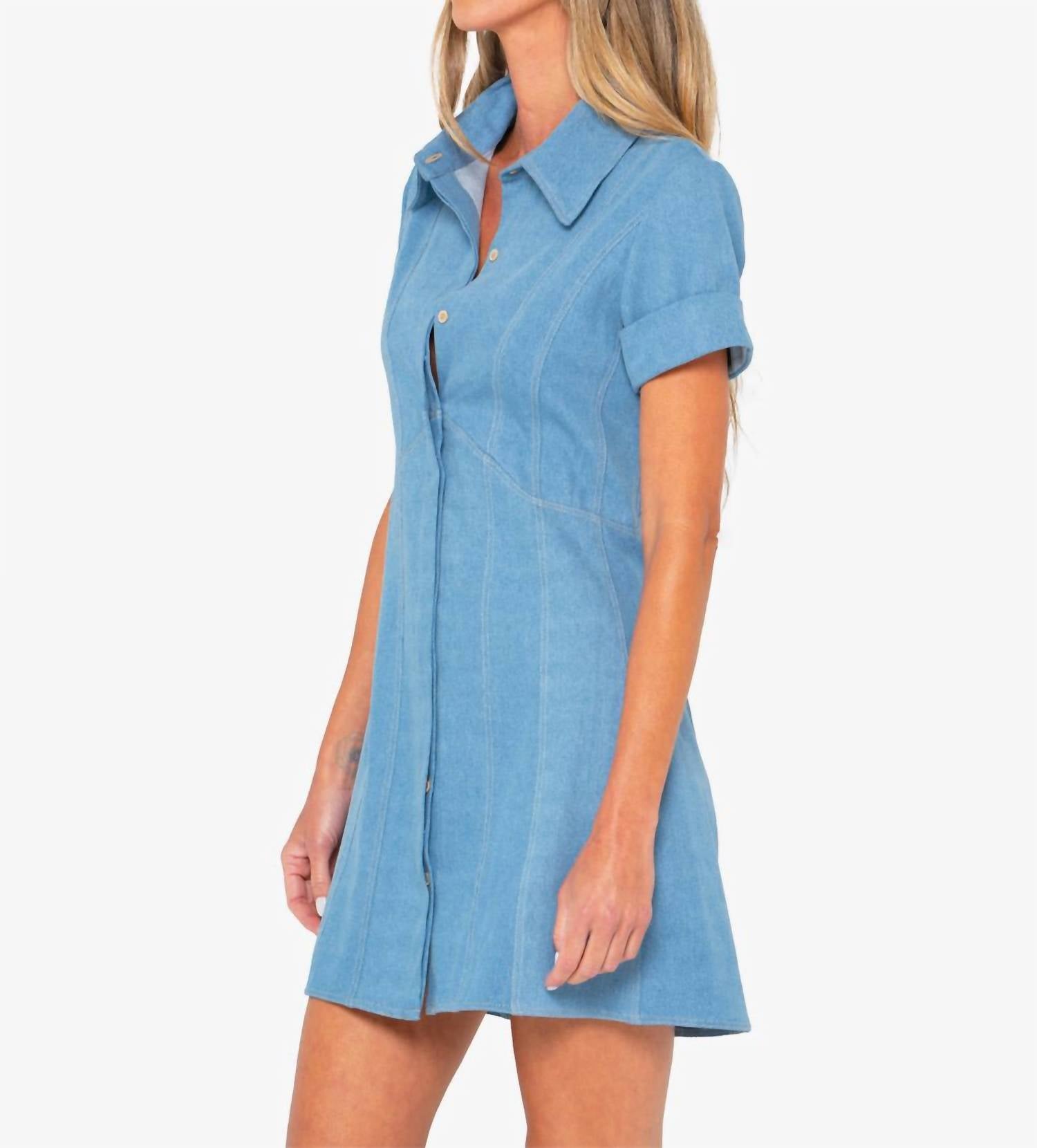 Jbq - Boden Mini Dress - blue - clothing - cotton