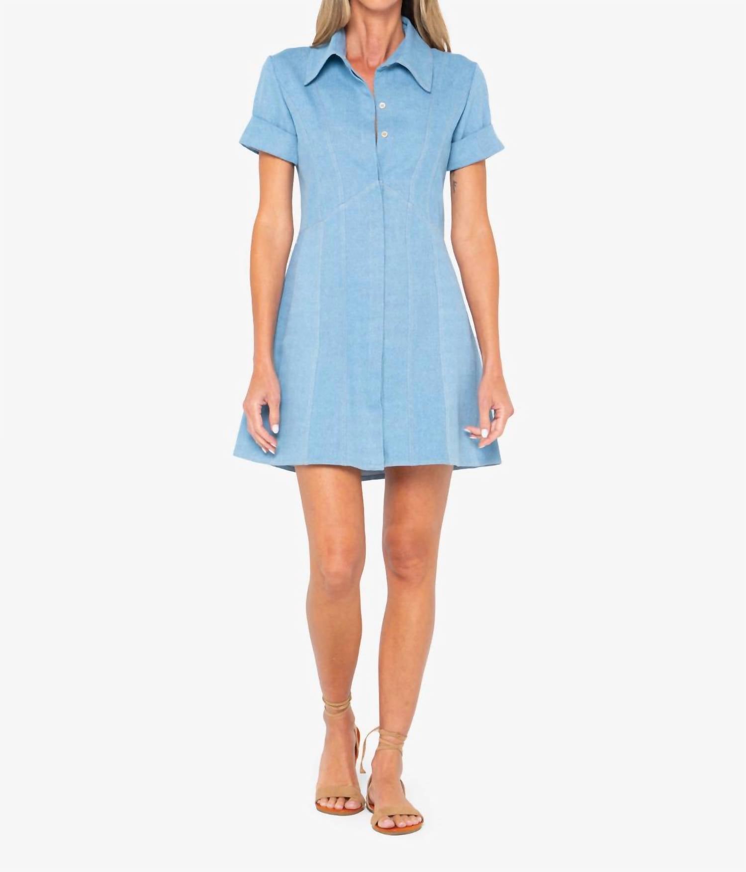 Jbq - Boden Mini Dress - blue - clothing - cotton