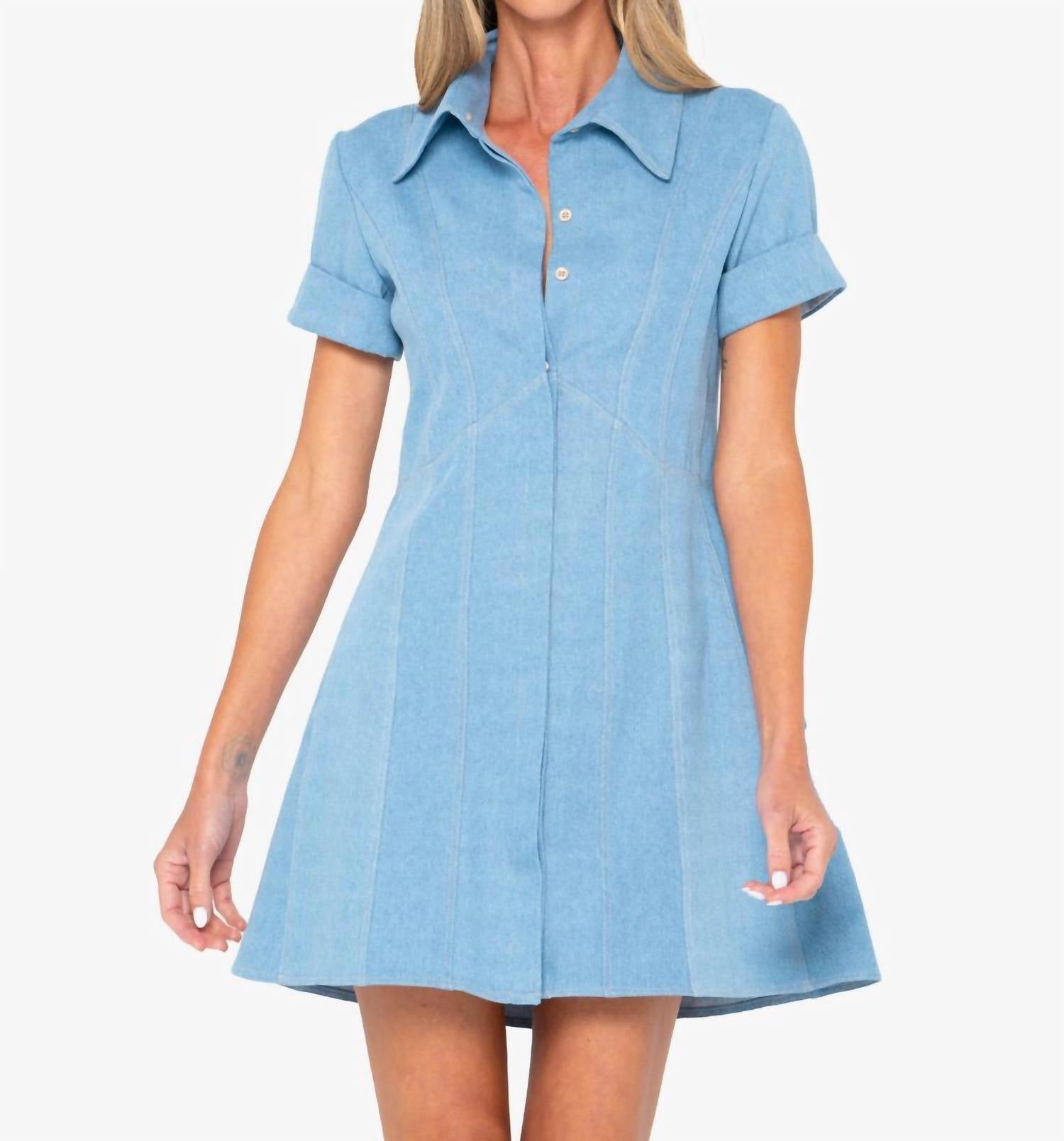 Jbq - Boden Mini Dress - blue - clothing - cotton