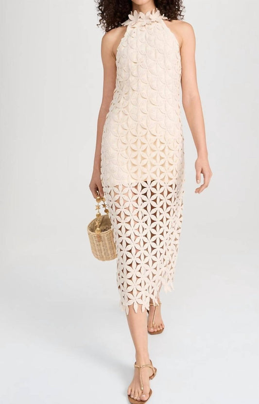 Jbq - Cali Midi Dress - beige - clothing - cotton