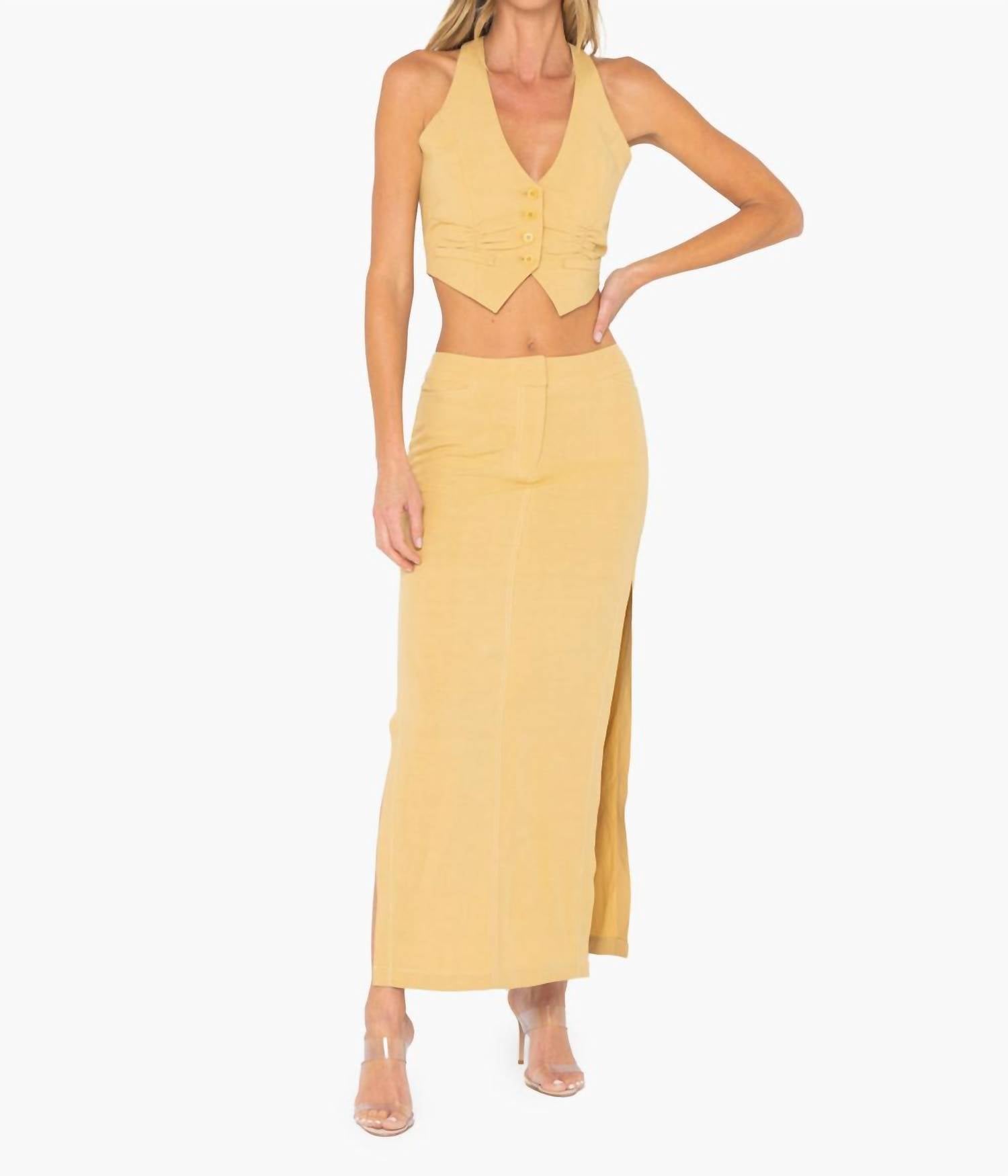 Jbq - Camp Vest - beige - clothing - cotton - blend