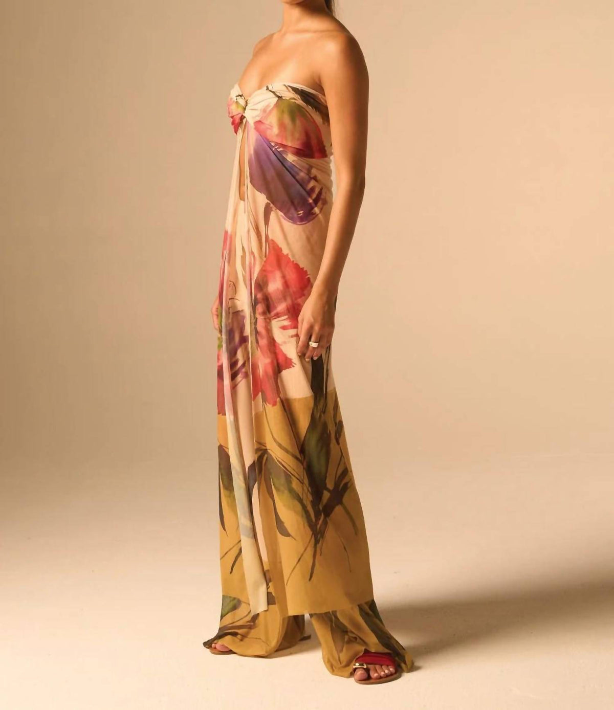 Jbq - Coast Strapless Front Twist Top