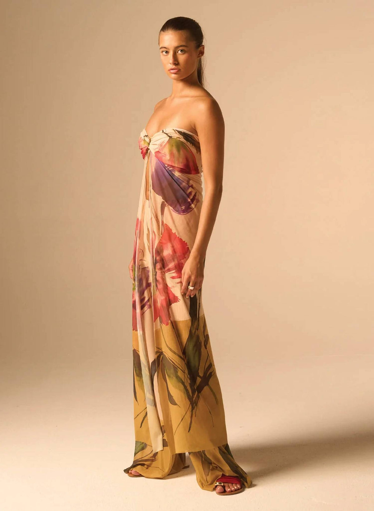 Jbq - Coast Strapless Front Twist Top