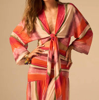 Jbq - Esther Stripe Tie Knot Top