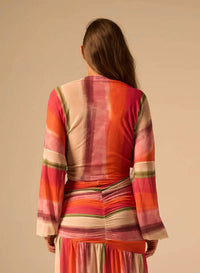 Jbq - Esther Stripe Tie Knot Top