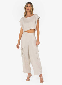 Jbq - Finley Crop Top - beige - clothing - crop - tops