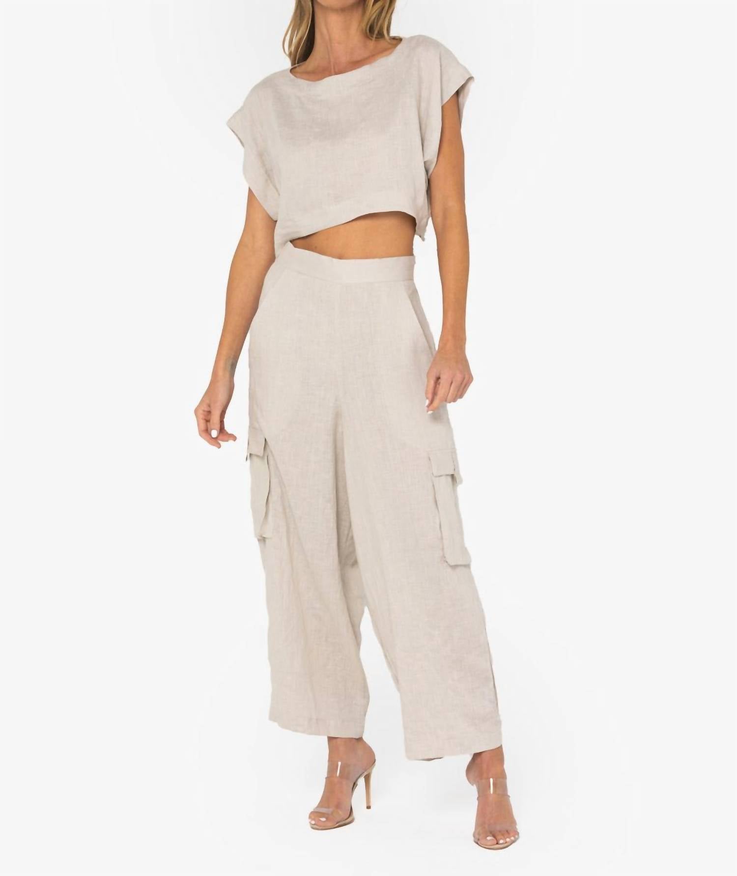 Jbq - Finley Crop Top - beige - clothing - crop - tops