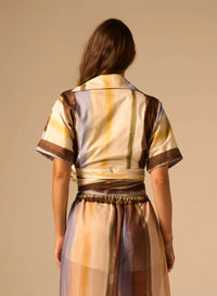 Jbq - Kora Striped Short Sleeve Top