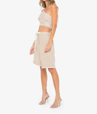 Jbq - Leaf Strapless Top