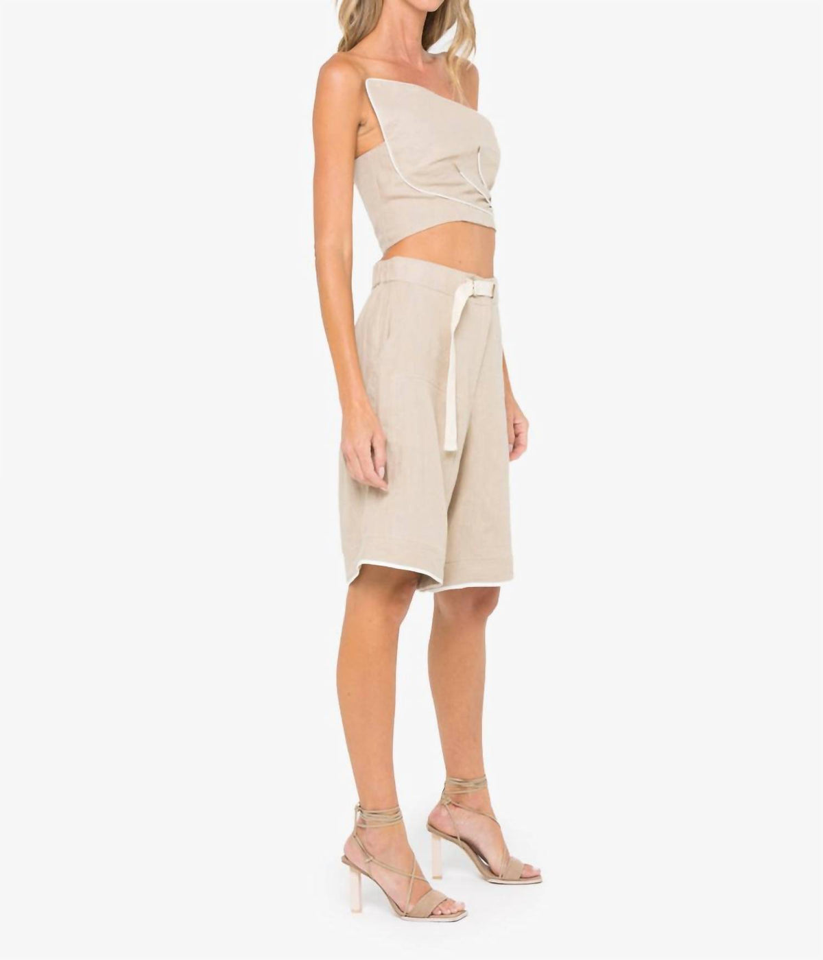Jbq - Leaf Strapless Top