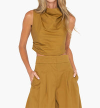 Jbq - Marine Top - brown - clothing - cotton