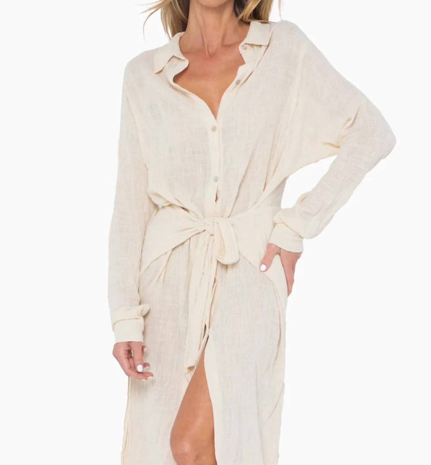 Jbq - Pamela Dress - beige - clothing - cotton