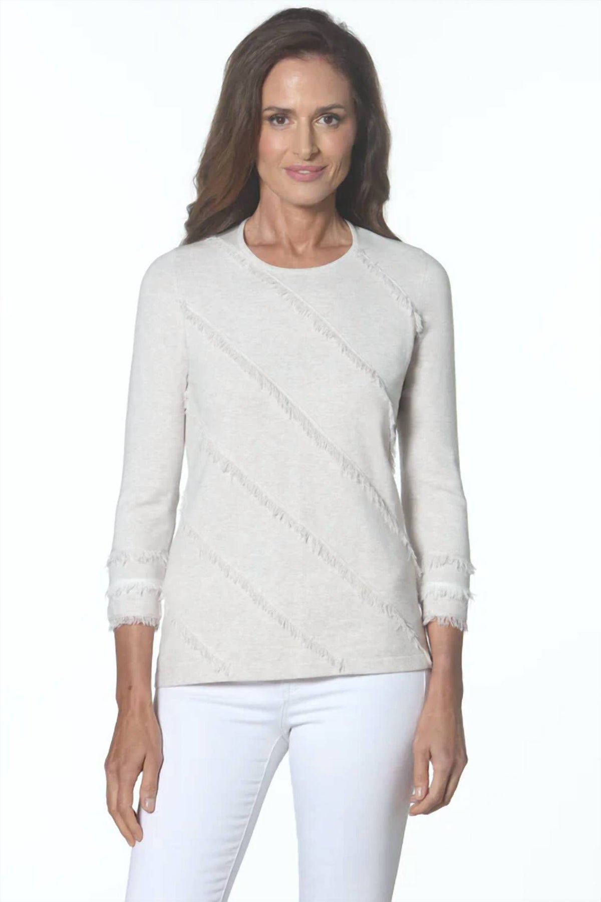 J'Envie/Eli - Fringe Trim Tunic Top