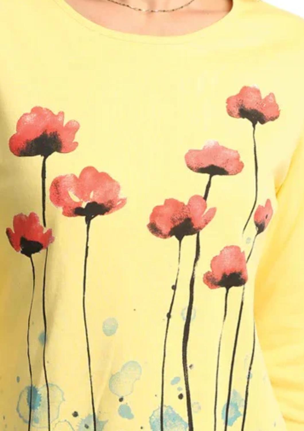 Jess & Jane - Confetti Printed Cotton Top - blouses - clothing - cotton