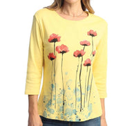 Jess & Jane - Confetti Printed Cotton Top - blouses - clothing - cotton