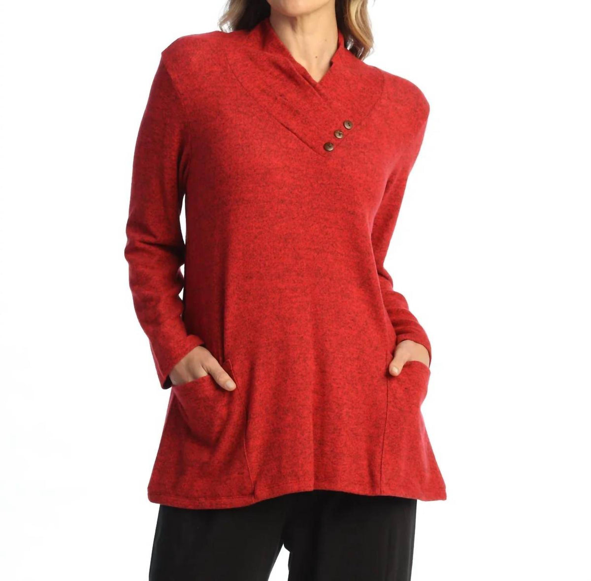 Jess & Jane - Fold Over Neck Top