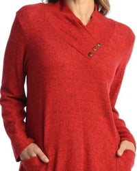 Jess & Jane - Fold Over Neck Top