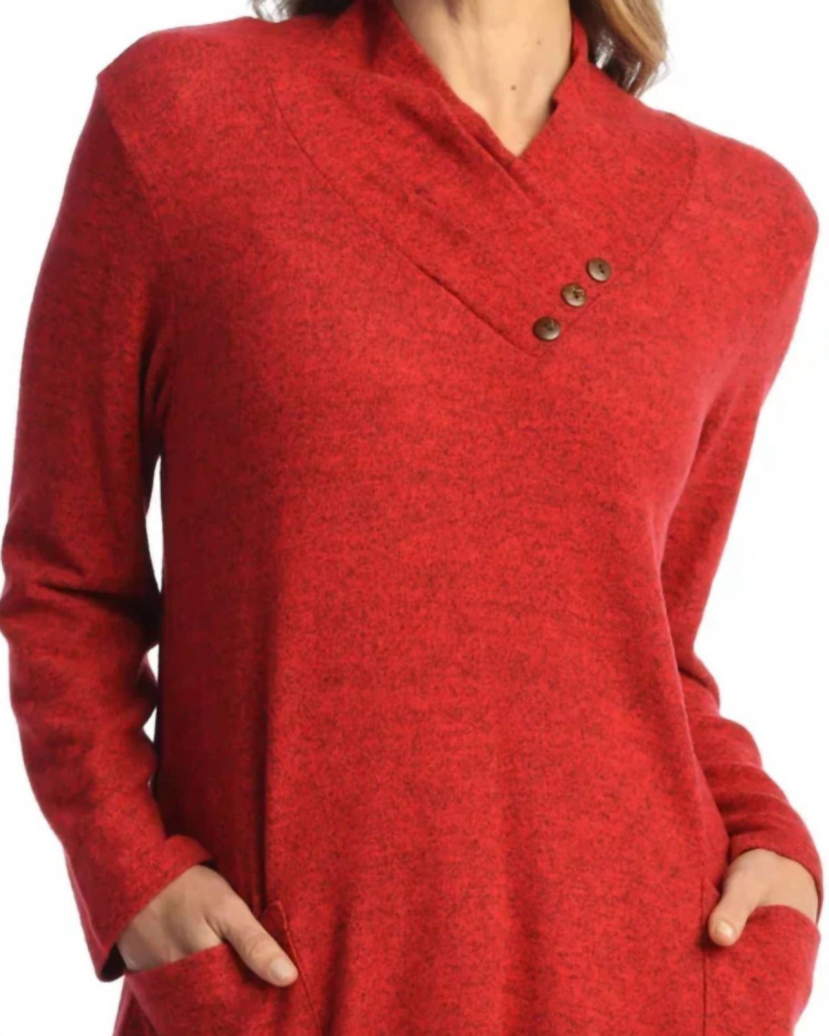 Jess & Jane - Fold Over Neck Top