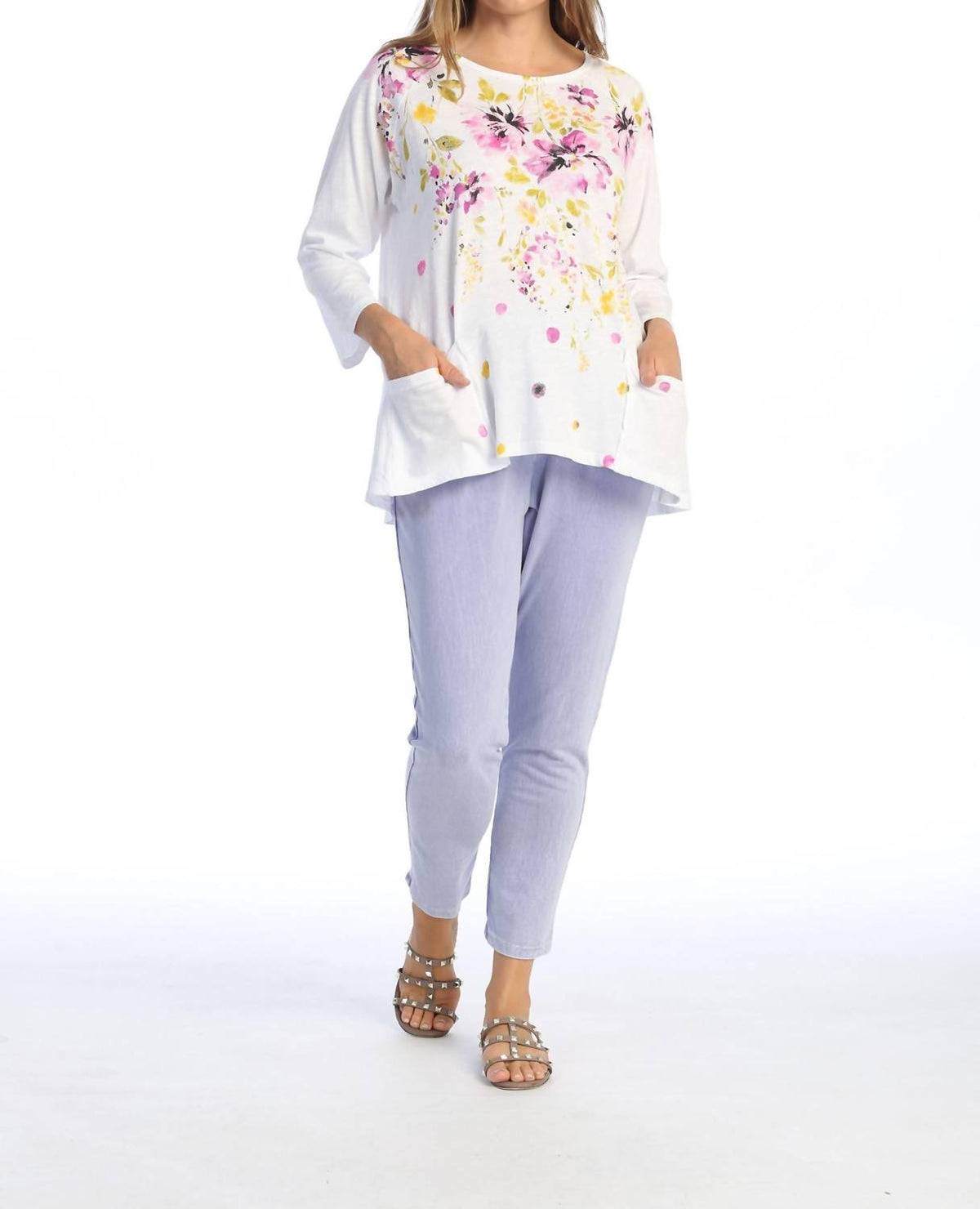 Jess & Jane - Gloria Mineral Washed Patch Pocket Top