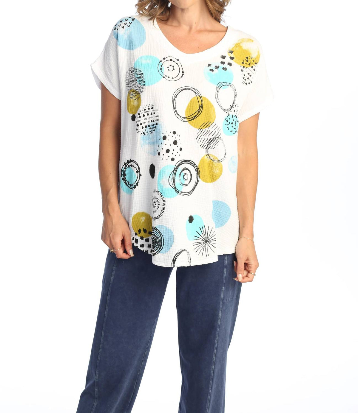 Jess & Jane - Mineral Washed Double Gauze Top