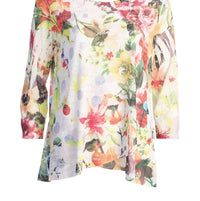 Jess & Jane - Women's Florence Burnout Mesh Contrast Top - blouses - clothing - cotton - blend