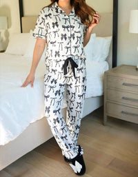 Jess Lea - Bow Pant Ruffle Pajama Set