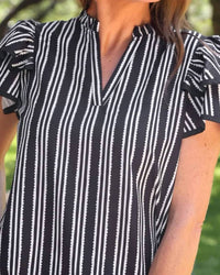 Jess Lea - Layla Striped Flutter Sleeve Blouse
