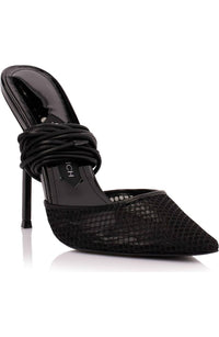 Jessica Rich - Women's Exotic Ankle Wrap Sandals - black - sandals - shoes