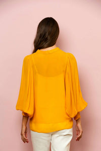 Jessie Liu - Chiffon Button Down Blouse With Optional Tie - blouses - clothing - shirts