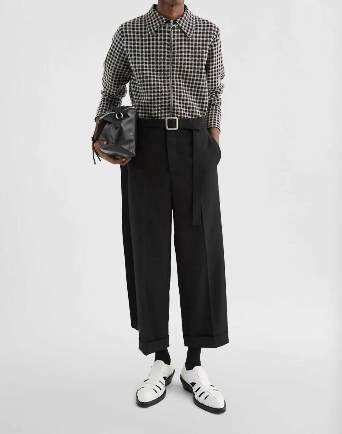 Jil Sander - Wool Blend Zip-Up Shirt