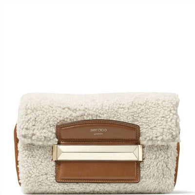 Jimmy Choo - Carolina Shearling Shoulder Bag