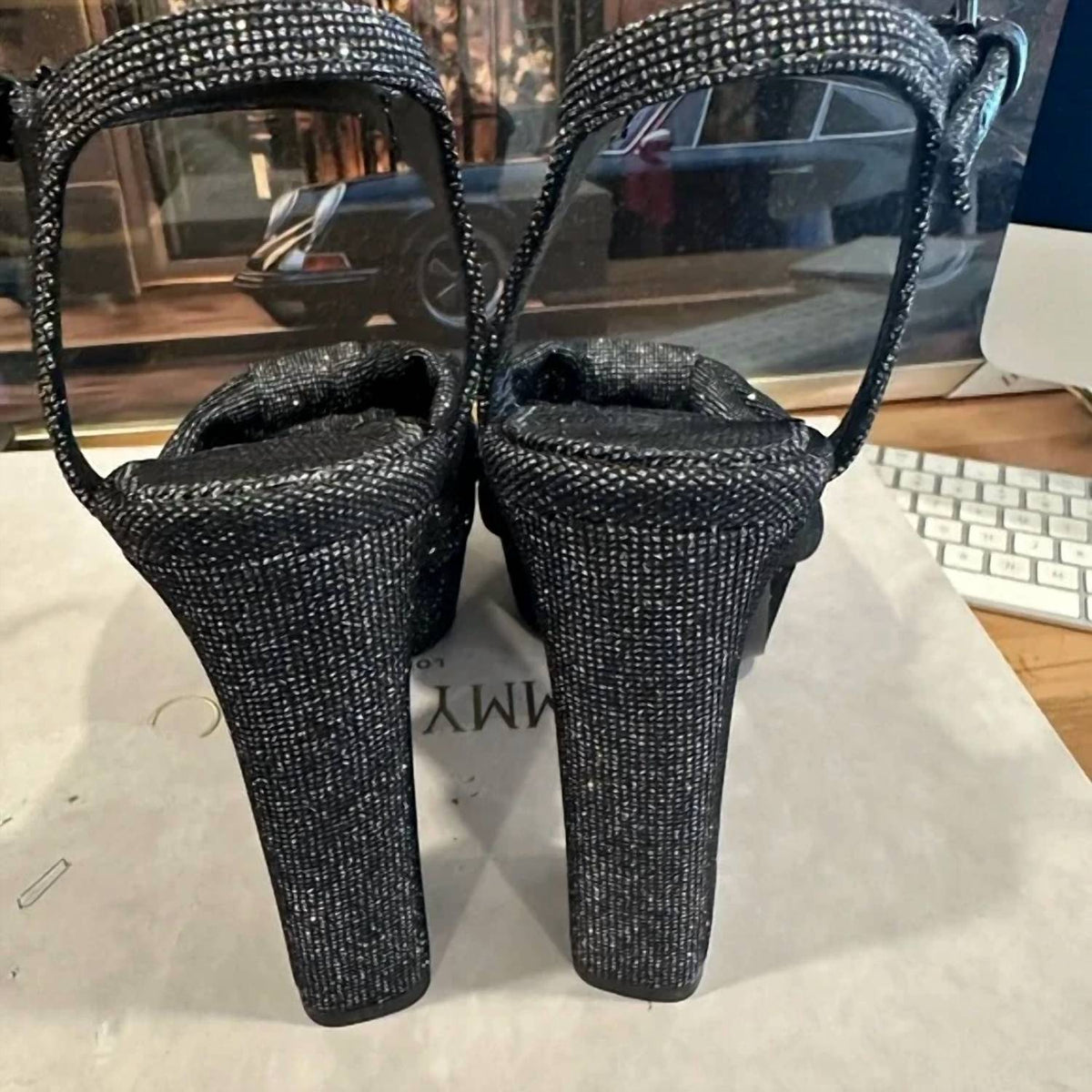 Jimmy Choo - Women's Heloise 120MM Glitter Platform Sandals