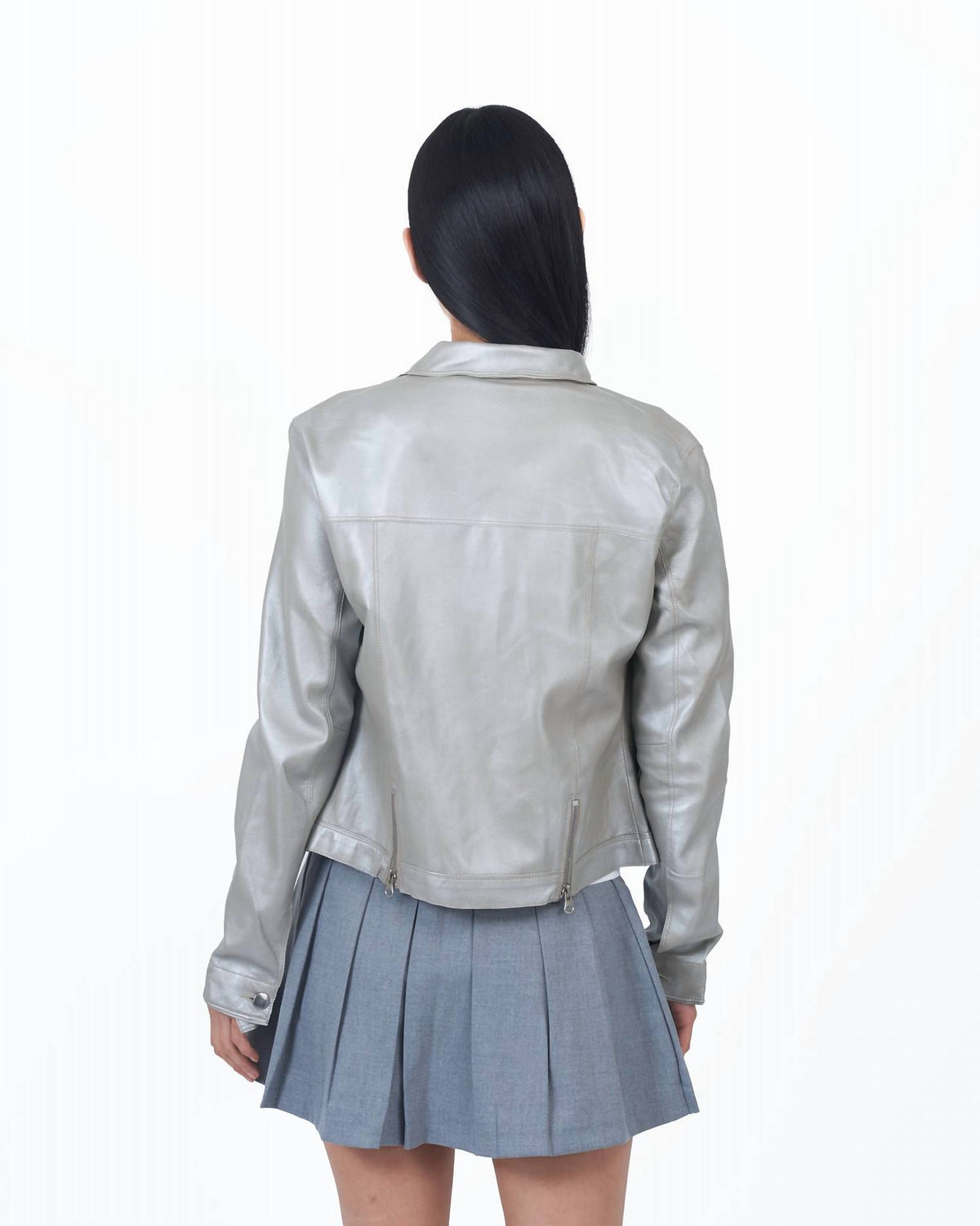 Jkt Nyc - Alexa Metallic Leather Jacket
