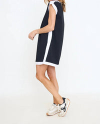 Jodifl - Contrast Accent Solid Casual Dress